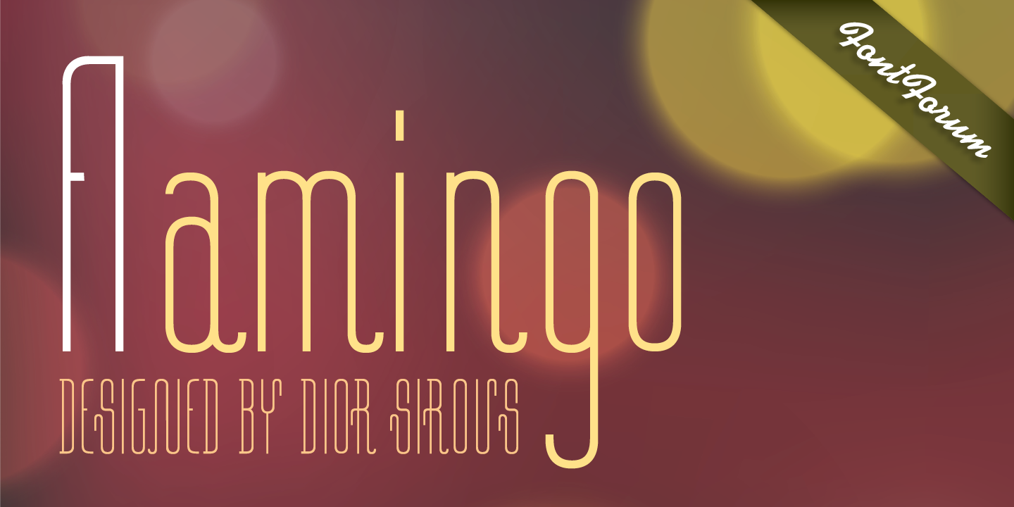 Example font Flamingo #1